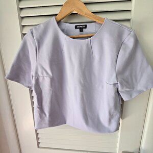 Pale blue short sleeve blouse